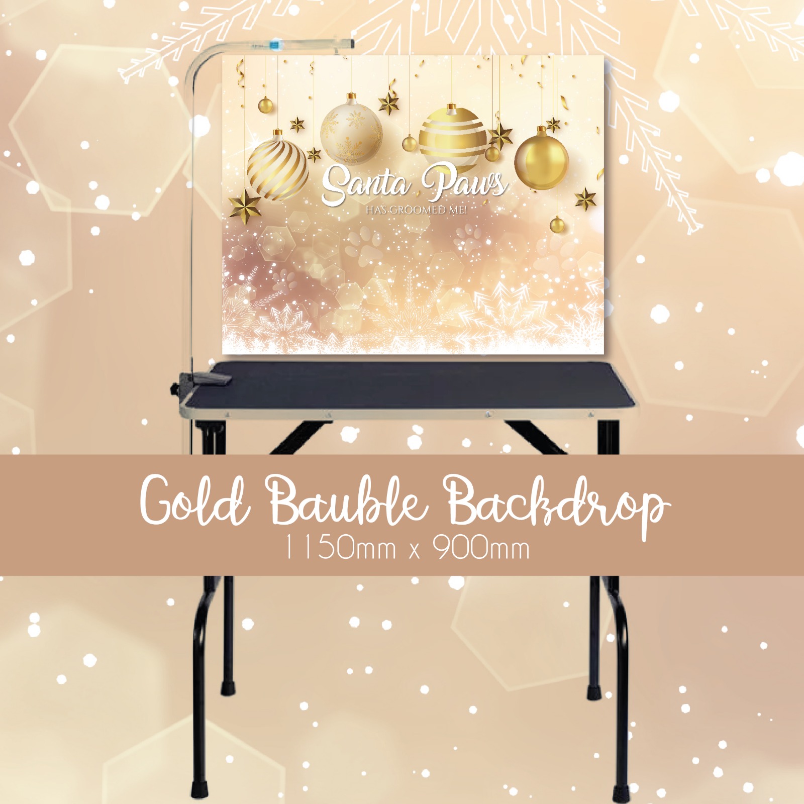 Gold Bauble Backdrop