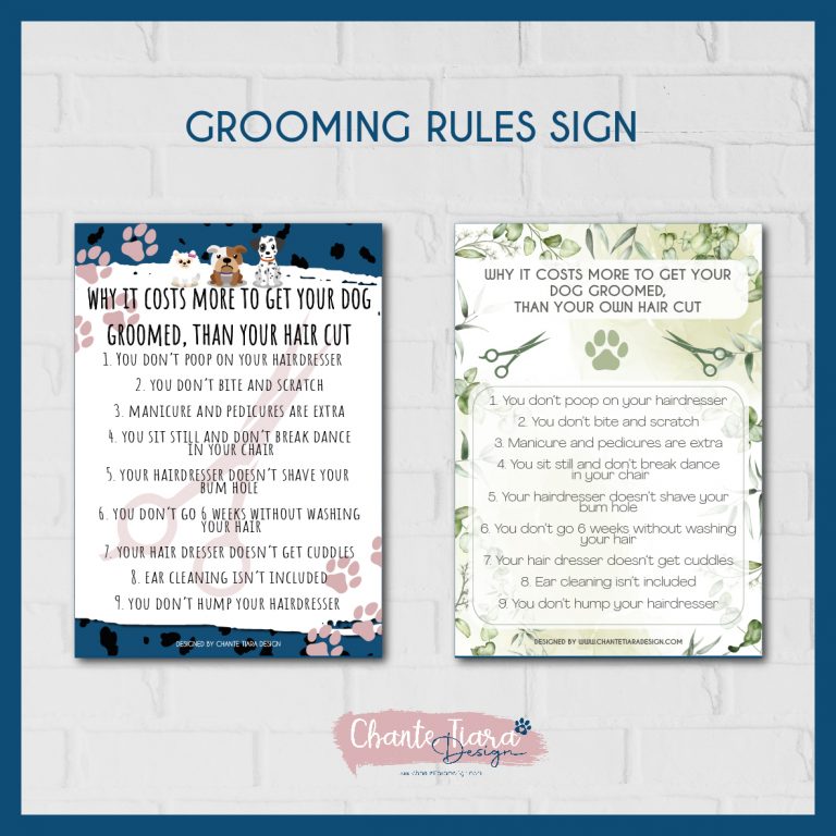 GROOMING RULES SIGN